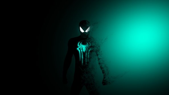 Spiderman Green Burning 4k