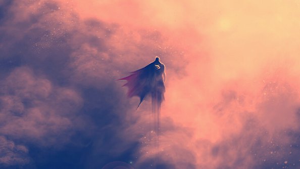 Superman Artwork Flying