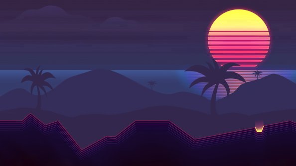 Synthwave Abstract 4k