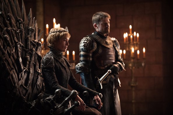 Lena Headey as Cersei Lannister and Nikolaj Coster Waldau as Jaime Lannister