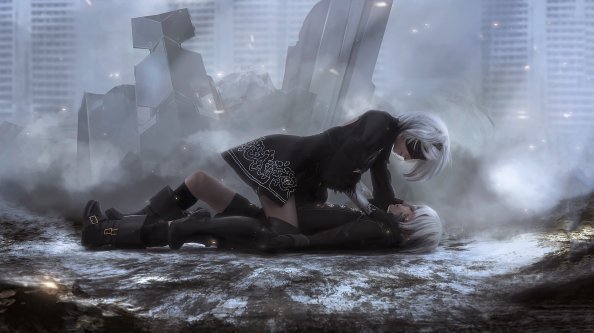 NieR Automata 2B And 9S Art