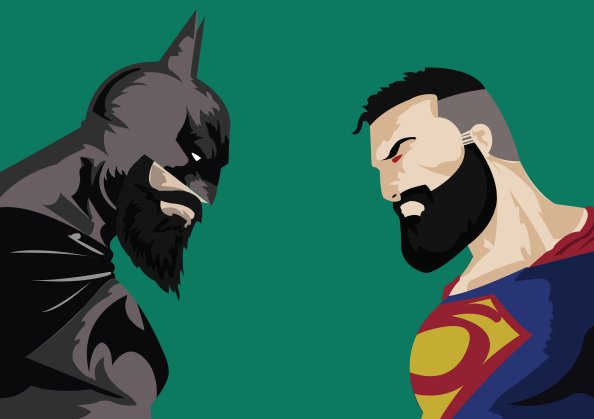 Batman Vs Superman With Beard
