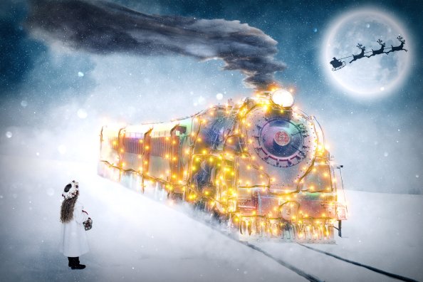 Christmas Motif Train Children