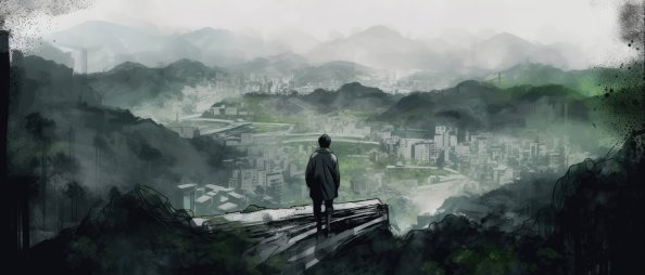 Looking Out From The Top Of An Lush