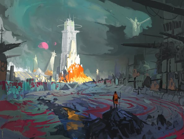 Orange Circles Tower City 4k