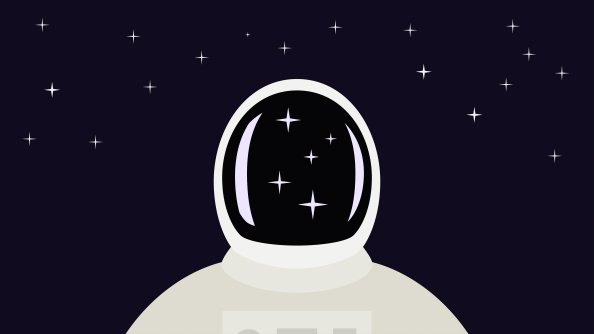 Space Man Illustration 5k