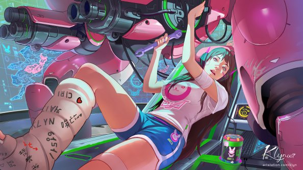 Dva Overwatch Fixing Her Ride 4k
