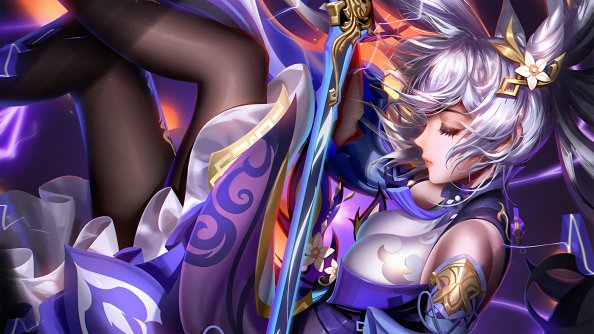 Keqing Warrior Girl 4k