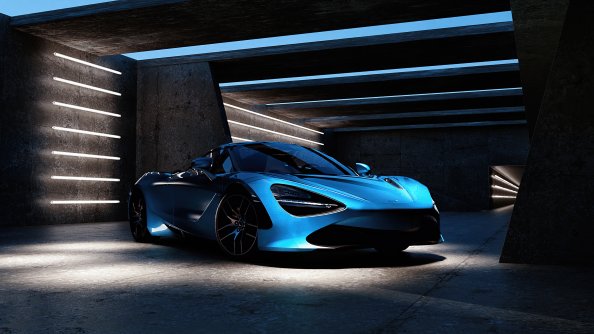 Blue Mclaren 2020 4k
