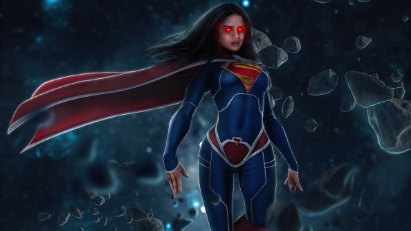Sasha Calle As Supergirl Glowing Eyes 5k