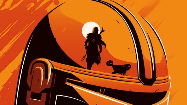The Mandalorian Minimalism 4k