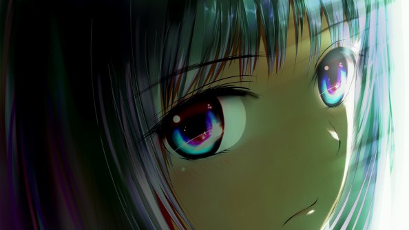 Anime Girl Big Galaxy Eyes