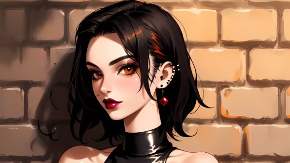 Punk Girl Tattoo Short Hairs