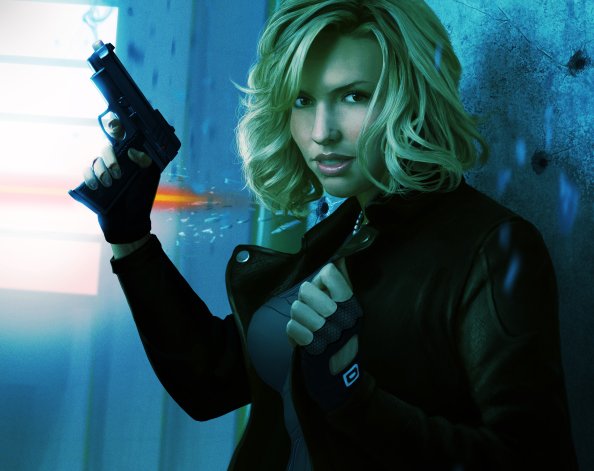 Blonde Girl With Gun