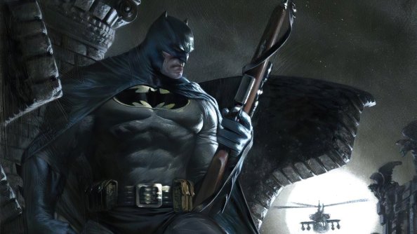 Batman With Gun Artwork 4k