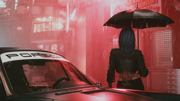 Cyberpunk 2077 Umbrella Girl