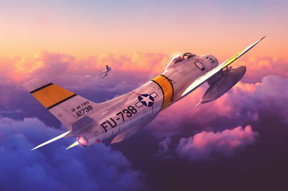 F 86 Sabres Planes Digital Art