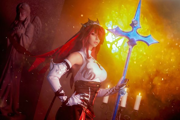 Rosaria Genshin Impact Cosplay 4k