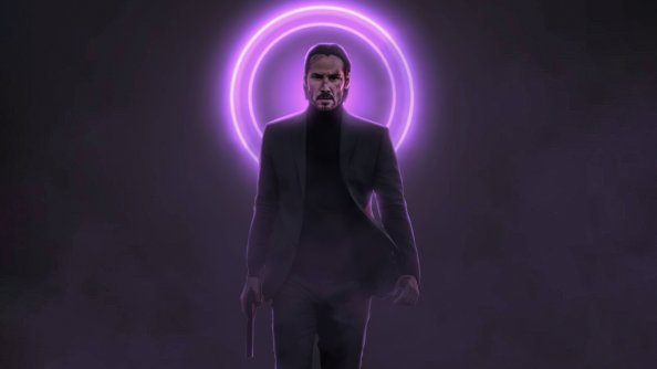 John Wick Neon With Gun 5k