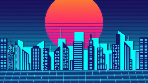 Retro City Wave 4k