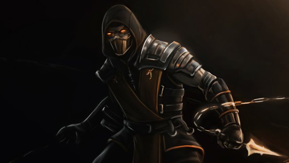 Scorpion Mortal Kombat Dark 4k