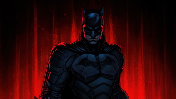 The Batman Red Theme 4k