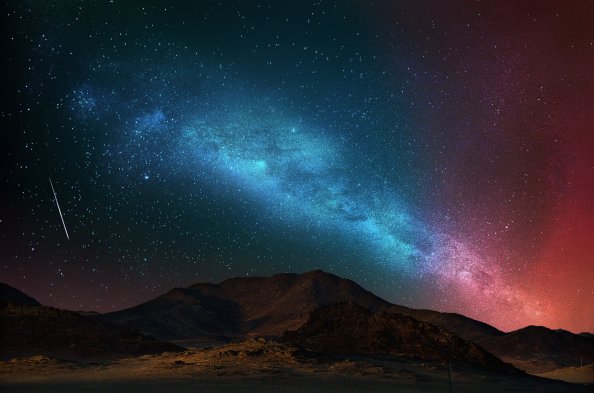 Nature Scenery Colorful Stars Space