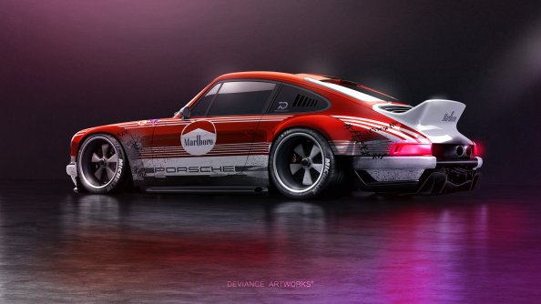 Porsche 911 Rear Art 4k