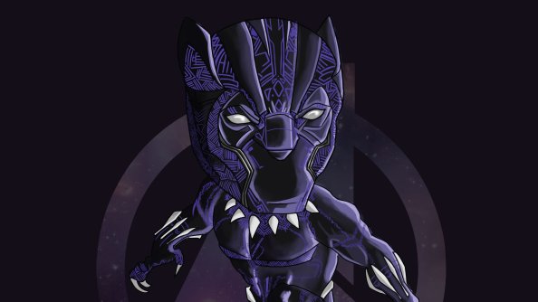Black Panther Doodle Art