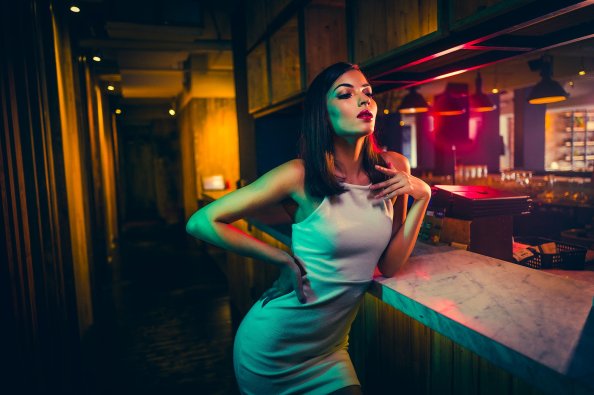 Girl In Bar
