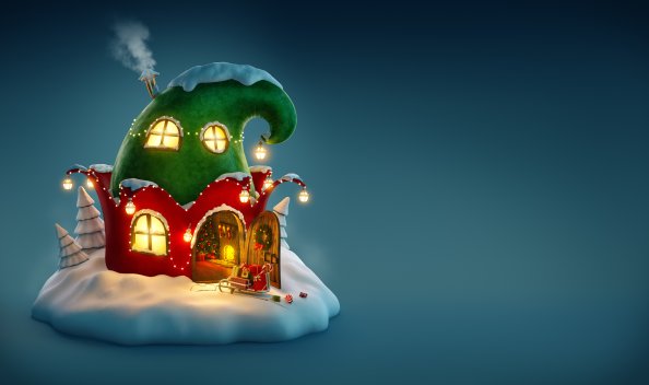 Christmas Fairy House 4k