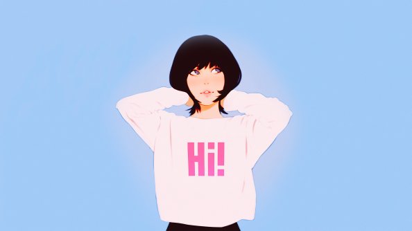 Anime Girl Hi Sweat Shirt 4k