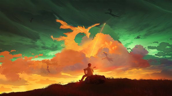 Boy With Guitar And Euphony