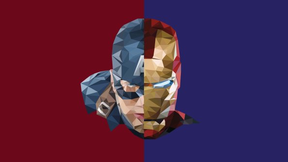 Iron Man Captain America Abstract