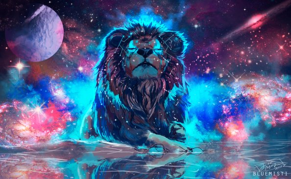 Lion 4k Artistic Colorful