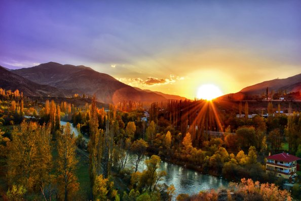 Sunset Dawn Nature Mountain Landscape Kackars 5k