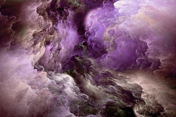 Purple Glowing Clouds Abstract 5k
