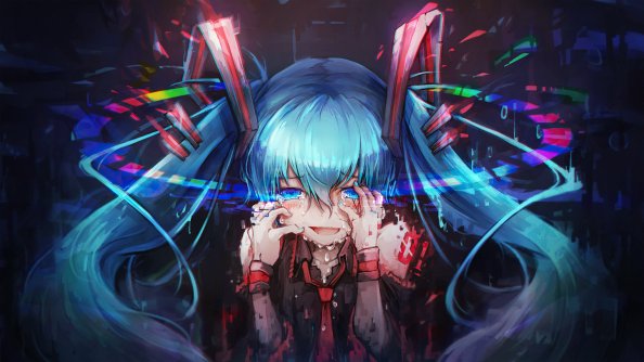 Hatsune Miku Vocaloid Crying 4k