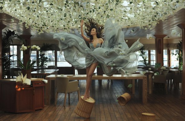 Girl Flowers Amazing Art