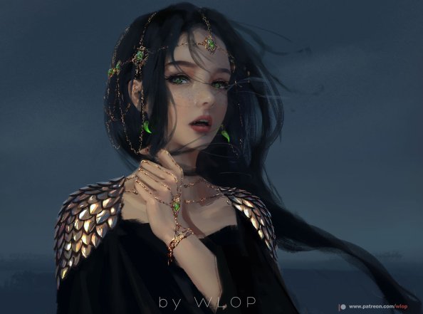Anime Girl By Wlop