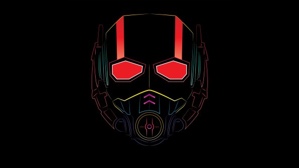 Ant Man Mask Minimalism 4k