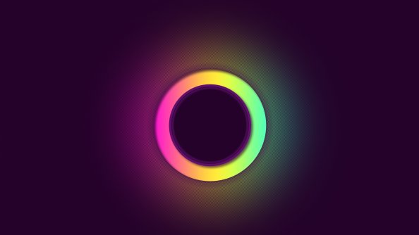 Glowing Circle Abstract 4k