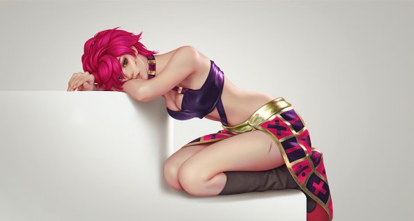 Pink Hair Girl Down