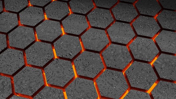 Lava Abstract Hexagon 3d