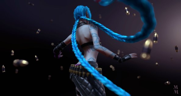 Jinx League Of Legends Blue Hair