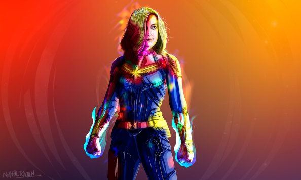 Captain Marvel4k Artwork