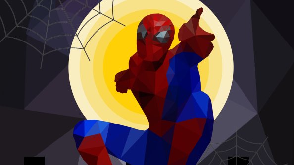 Spiderman Low Poly Art 5k