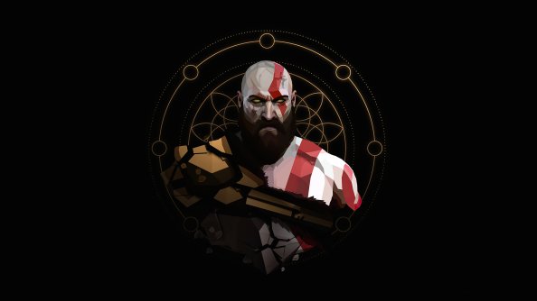 Kratos Minimal Artwork 4k