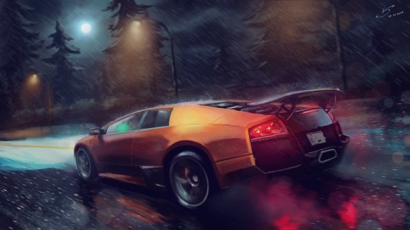Lamborghini Murcielago SV Digital Art