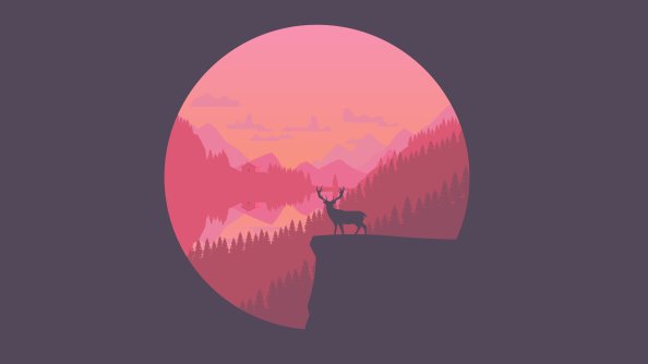 Deer On Cliff Minimal 8k